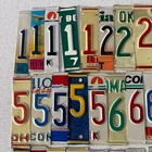 Lot Of 60 Pieces Cut License Plate Numbers End Pieces Metal Craft Projects Signs