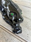 Mcm Vintage Stalling Black Panther Jaguar Ceramic Figure Green Eyes