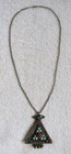 Tibet Tibetan Silver Metal Turquoise Coral Lapis Tribal Pendant   Necklace Chain