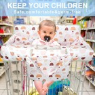 2-in-1 Baby Shopping Cart Cover With Safety Harness   Soft High Chair Protector