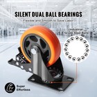 Caster Wheels Swivel Plate Casters 4 Pack 4  Heavy Duty With Locking Brake