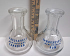 Lot Of 2 The Roosevelt New Orlean Jigger Shot  1 canadian  1 rum-chipped
