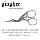 Gingher Embroidery Scissors  Needlepoint  Crewel  Sewing  3 5  Stork Scissors