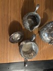 Vtg Simpson Hall Miller Coffee Tea Server Quadruple Silverplt 8  Sugar  Creamer