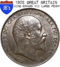 1902 Great Britain Large Copper Penny - King Edward Vii  ef 