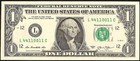 4 Pair 44 11 00 11 Serial Number 2013  1 Dollar Bill Federal Reserve Note Unc