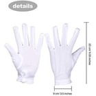 6 Pairs White Gloves For Men Usher Pallbearer Parade Nylon Costume Gloves