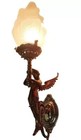Antique Vintage Art Deco Mermaid Wall Sconces     Brass Light Fixture Lamp