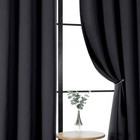 Gwine Black Out Curtains 63 Inch Long - Thermal Insulated Noise Reducing Blac   