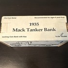 Scale Models 1935 Mack Tanker Diecast Metal Locking Coin Bank W  Key Usa