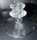 Pair Of Crystal Candlesticks With Sterling Silver Trim