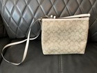 Coach No E1847-f29210 Authentic Coach Signature Pvc Leather Beige white Gold