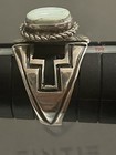 Royston Turquoise Navajo Sterling Silver Ring  Vintage  Size 7 5