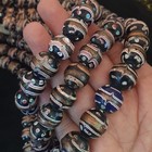 Ancient Venetian Aventurine Old Glass Trade Beads Necklace Strand