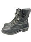 Vintage H h  Brown Usa Military Combat Boots 12m Black Leather Dla100-80-c-3110