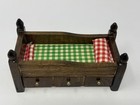 Concord Miniatures Vintage Dollhouse Miniature Wood Trundle Bed