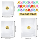 100 Clear Shrink Wrap Bags W  Bows     3 Sizes For Gift Baskets   Packaging
