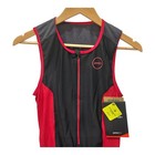 Zone3 Aquaflo  Mens Triathlon Suit Black Red Sleeveless Trisuit Size M New