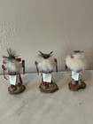 Vintage Set Of 3 Miniature Native American Kachina Dolls 4  Signed Navajo Lot