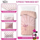 New Franco Disney Minnie Mouse 5 Piece Twin Comforter   Sheet Set Pink
