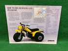 1984 Yamaha Atc Tri-moto 3-wheeler Vintage Dealer Sales Brochure   2 