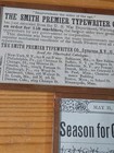 Harveys Wallhangers 1903 Lewandos Cleaners Cat  1892 Smith Premier Typewriters