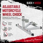 Black Widow Motorcycle Wheel Chock  Adjustable Aluminum Stand  Fits 15-22  Tires