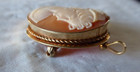 Gold Filled Cameo Pendant Or  Pin Carved Shell Gf Very Pretty Lady