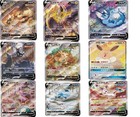 9pcs In Stock Pokemon Tcg S- Chinese Card Eeveelution V Alt Art