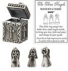  Angel Prayer Box Trinket - Triple Angels Charm Pewter 