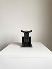 Vintage Brutalist Heavy Sculpture Wrought Iron Candle Holder  Mid-century Modern