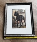 Vtg Breed Portrait Of A Giant Schnauzer By Robert Scholz  Framed