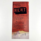 Rent Broadway Musical  - 1997 Trifold Promotional Flyer -nederlander Theater Nyc