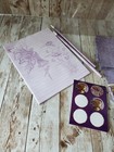 2003 Amy Brown Fairy Fairies Purple Stationery Set Envelopes Pencils Eraser 