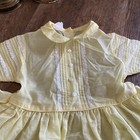 Vintage Baby Party Dress Girl Toddler Party Yellow Lace Trim Made In Usa