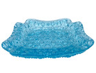 Vintage L G Wright Daisy And Button Aqua Ashtray trinket Dish  6  Square  Heavy 