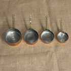 Vintage Set Of 4 Copper Measuring Cups Brass Handles Nested Hanging Decor Gift