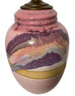 Cathy Gerson Studio Vtg 70s Hand Made Pottery 21  Table Lamp-pink   Mauve-signed