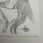 Original Comic Art Drawing Sketch Vampirella Head Shot By Creees Lee 5 x6 5 
