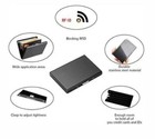 Men Stainless Steel Rfid Blocking Credit Card Id Holder Slim Money Travel Wallet