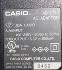 Casio Ad-c51j Ac Power Supply Adapter Charger Cord Output 5 3v 650ma