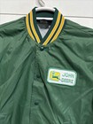 Vtg John Deere Varsity Trucker Farm Work Chore Jacket Coat Mens Small Tractor