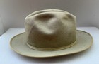 Stetson Tan Felt Western Cowboy Hat Wide Brim With Ribbon Band