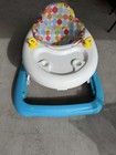 Sesame Street Baby Walker Walking Aid Activity Seat W  Toy Bar Blue white