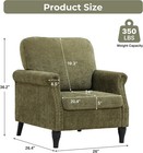 Accent Chair Living Room Modern Mid Century Reading Chair Armchair High Back