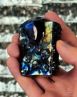 2 6  Labradorite Hand Carved Crystal Skull Pocket   Palm Stone2