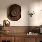 Cowboy Hat Rack 2 Pack - Cast Iron Wall Mount Hat Hanger  Rustic Western Decor
