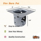 Fire Burn Pot For Pit Boss Pro 1150 1160 Pellet Grill  Firepot S  Silver 