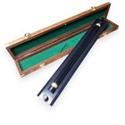 Antique   Vintage Parallel Rolling Ruler Solid Brass W  Wooden Box 18 