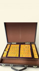 Vtg Butterscotch Bakelite Mahjong Set 144 Tiles No Jokers Carved Chinese Tiles